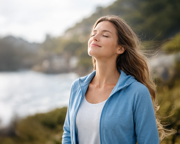 Patient breathing freely